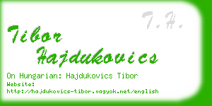 tibor hajdukovics business card